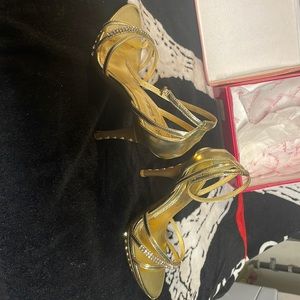 Beautiful gold shoes